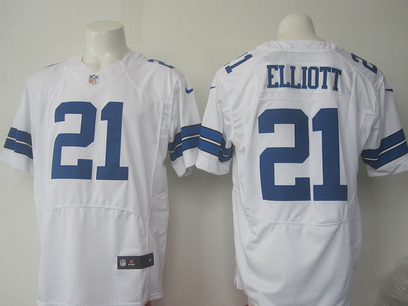 Men Dallas Cowboys 21 Elliott Nike white 2016 Draft Pick Elite Jersey